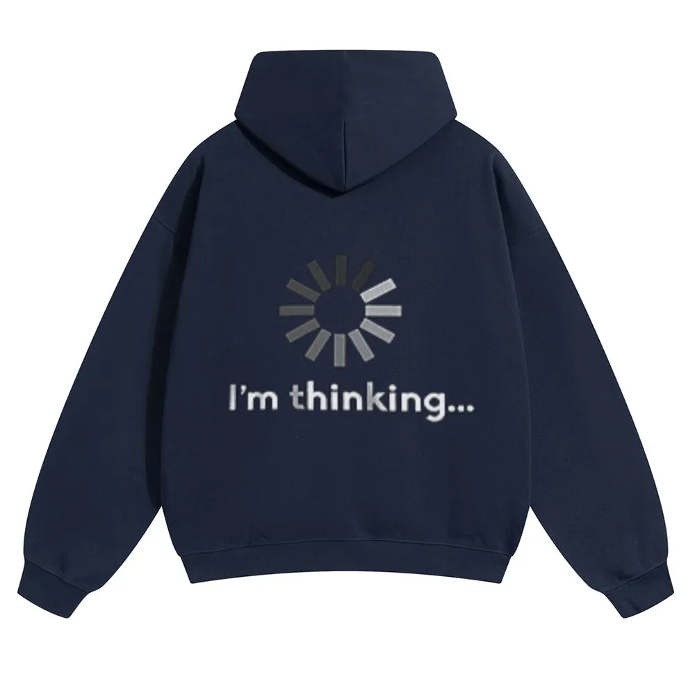 Mens Vintage I'm Thinking Hoodies